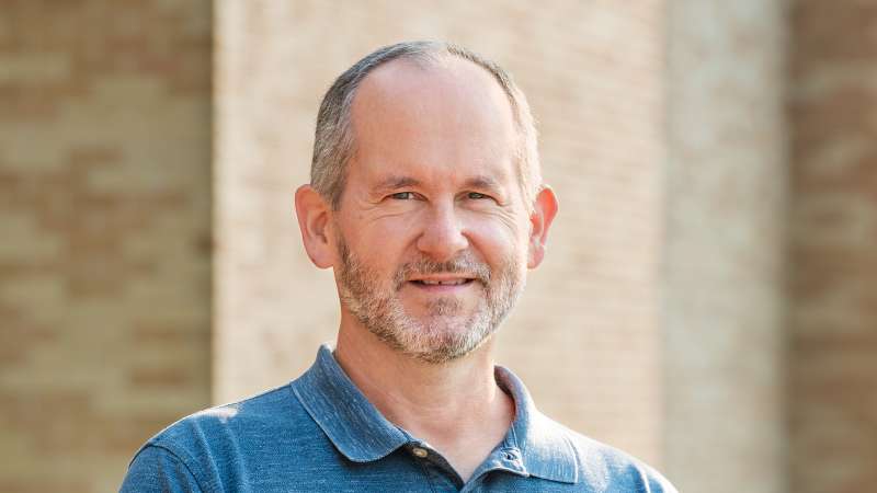 Bill Donat outside the Wausau Campus building