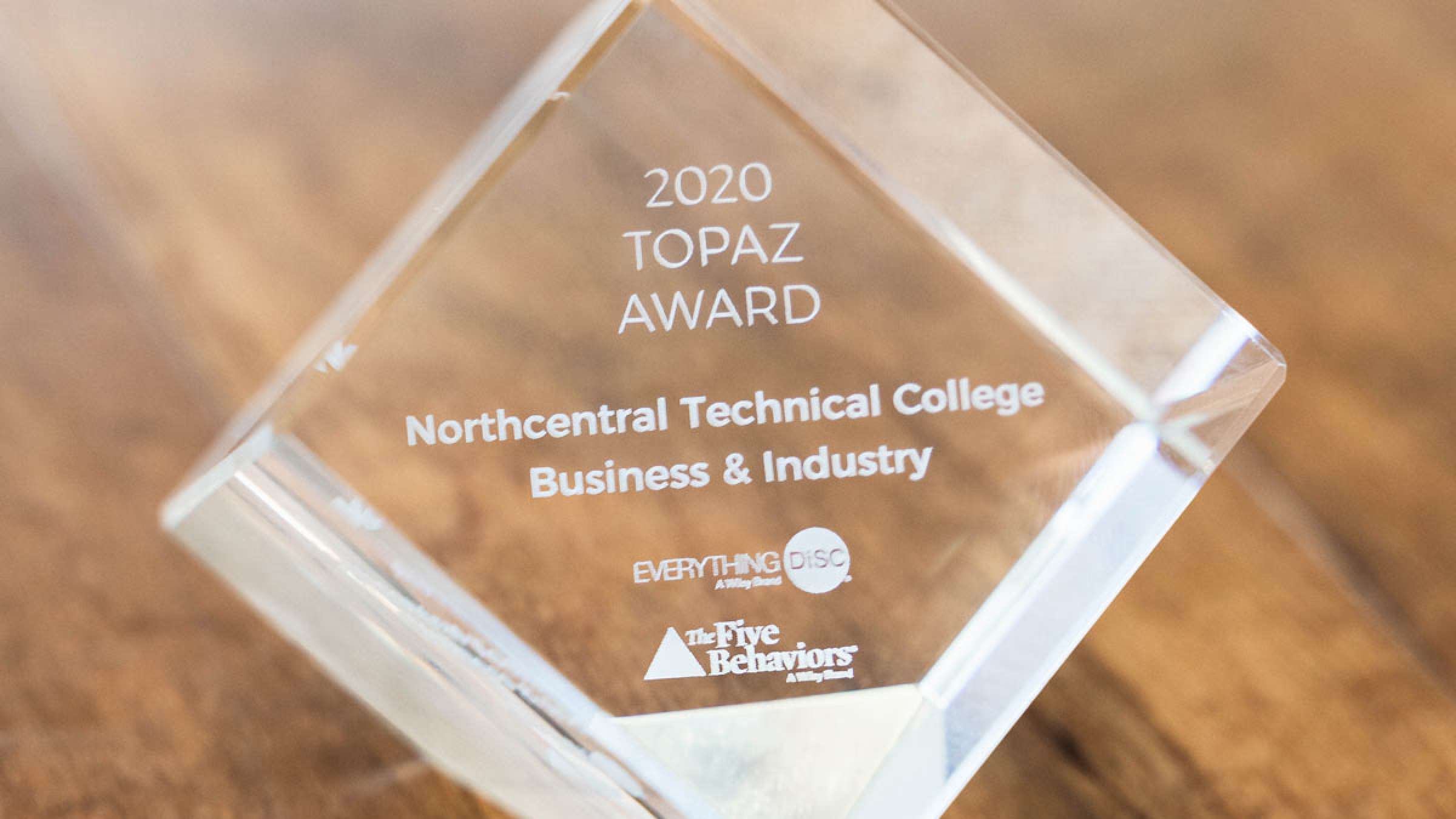 Ntc Receives Award For Training Area Businesses To Succeed In Sales Northcentral Technical College